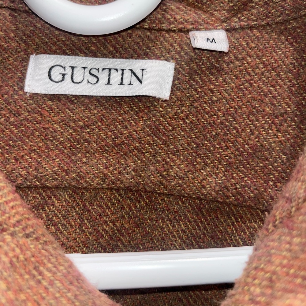 Gustin soft Brown button up flannel Shirt - Picture 3 of 3